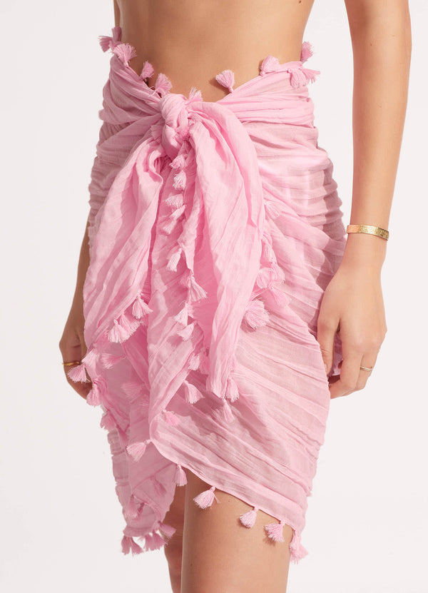 Cotton Gauze Sarong - Parfait Pink