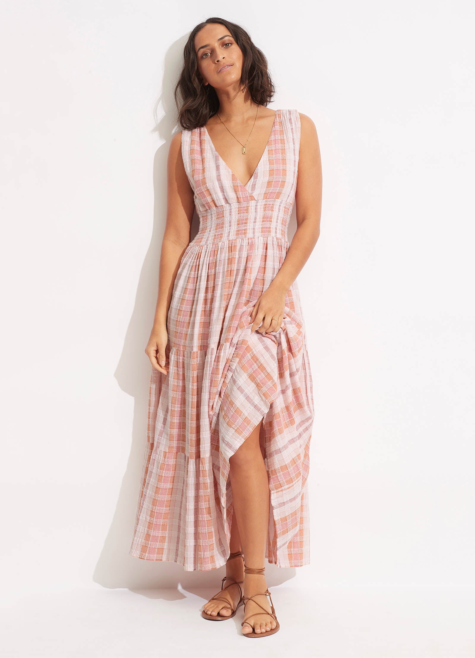 andmary ♡ Cecily check long dress andmary on X: 
