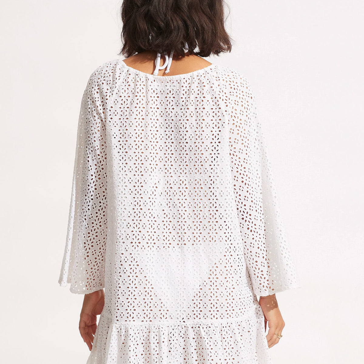 Broderie Anglaise Cover Up - White – Seafolly Australia