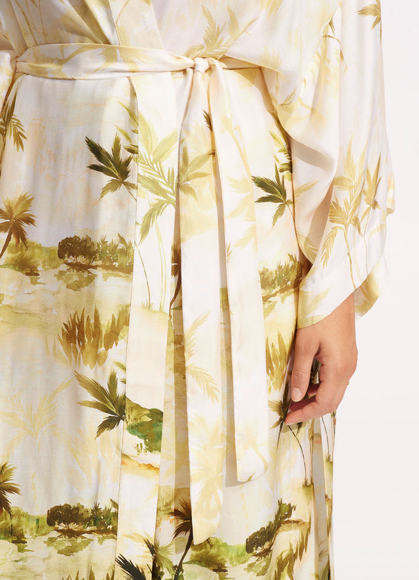 Palms Kimono  - Olive