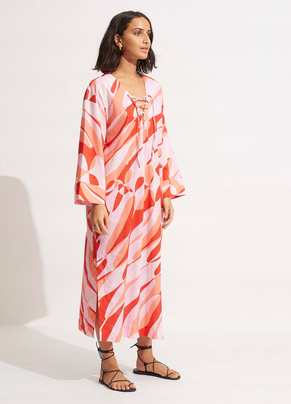 Poolside  Maxi Cover Up - Chintz Pink