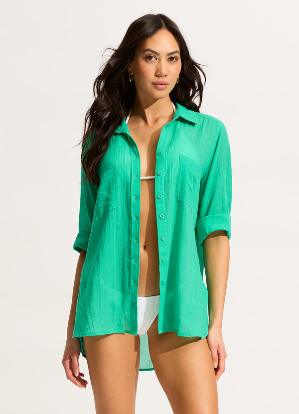 Breeze Beach Shirt - Jade