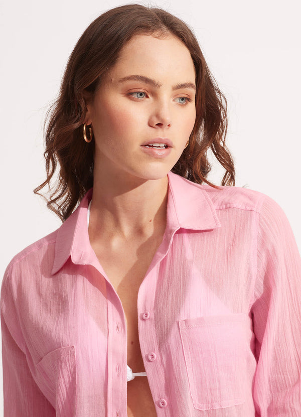 Breeze Beach Shirt - Parfait Pink