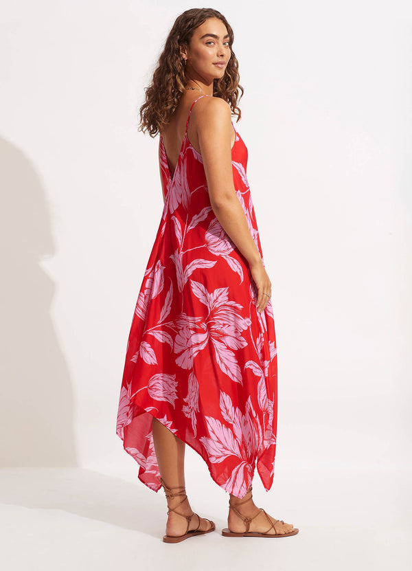 Fleur De Bloom Scarf Dress - Chilli