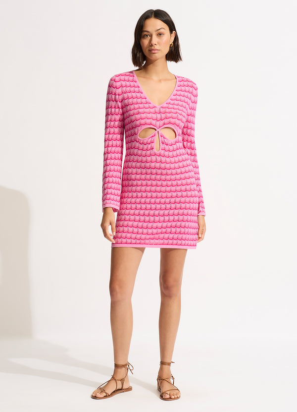 Carnaby Knit Cover Up - Fuchsia Rose