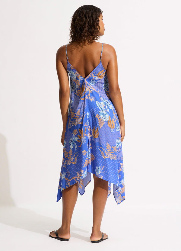Eden Scarf Dress - Azure