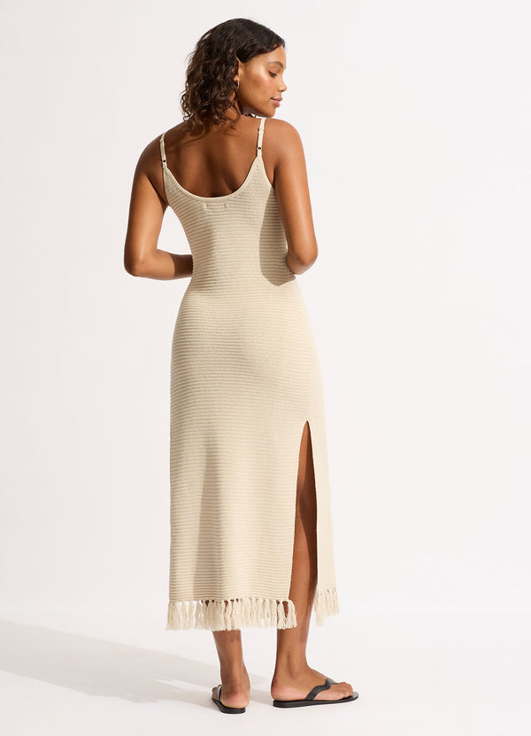 Maxi Knit Cover Up - Natural