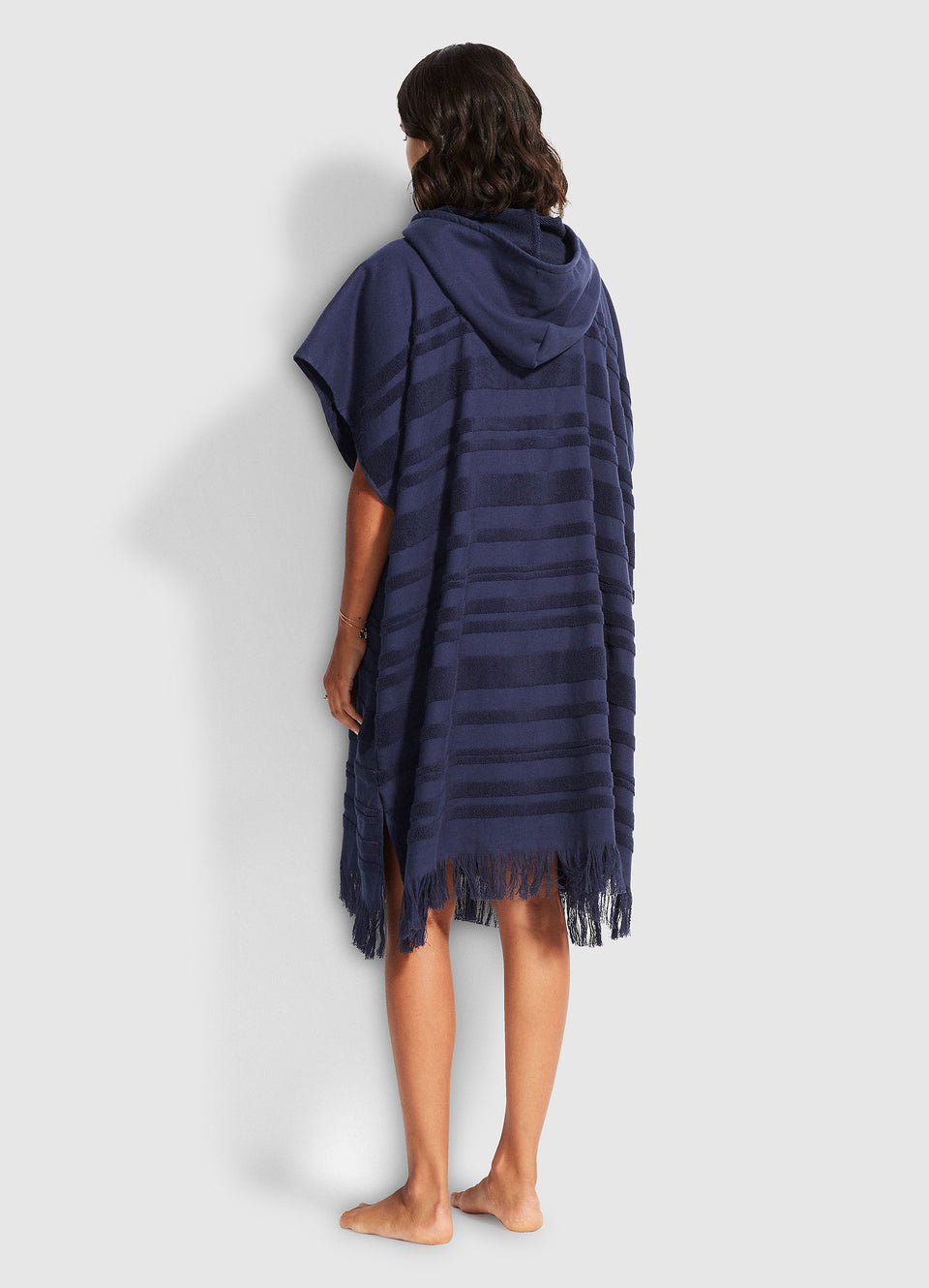 Microfibre Navy Poncho  Back Beach Co, Hooded Towels Australia –