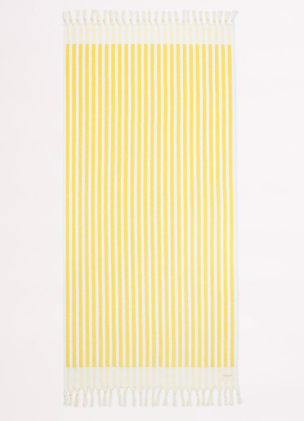 Marina Stripe Towel - Lemon