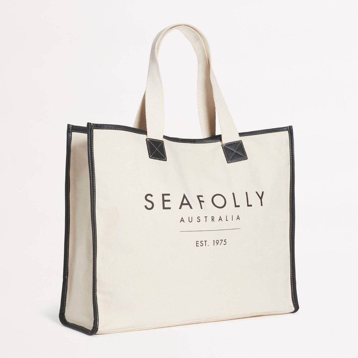 Canvas Tote Bag Black Seafolly Australia
