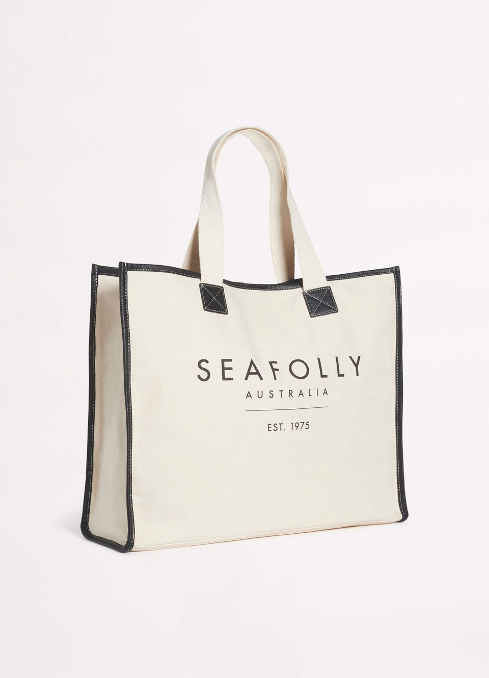 Canvas Tote Bag Black Seafolly Australia
