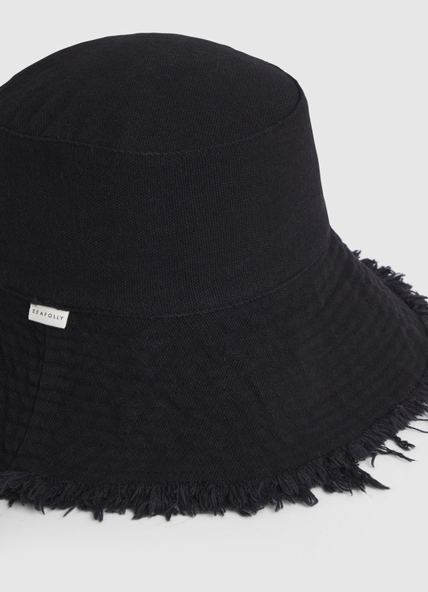 Fringe Bucket Hat - Black