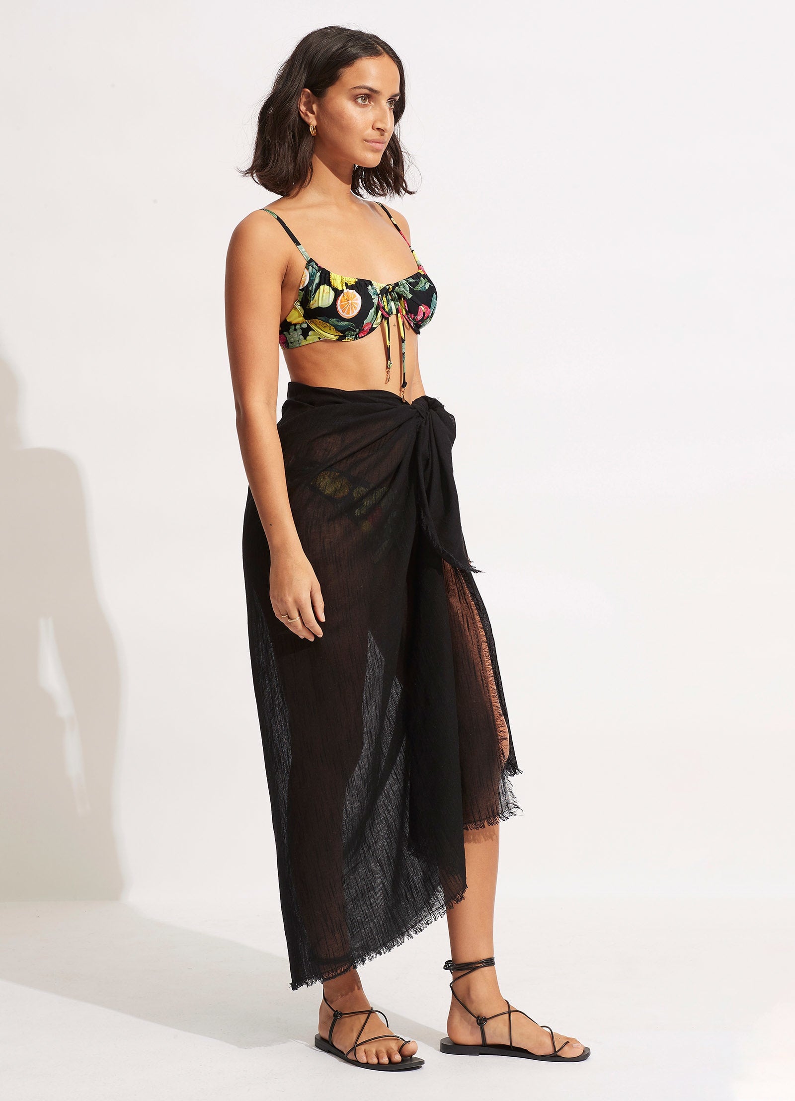 Black beach 2024 sarong skirt