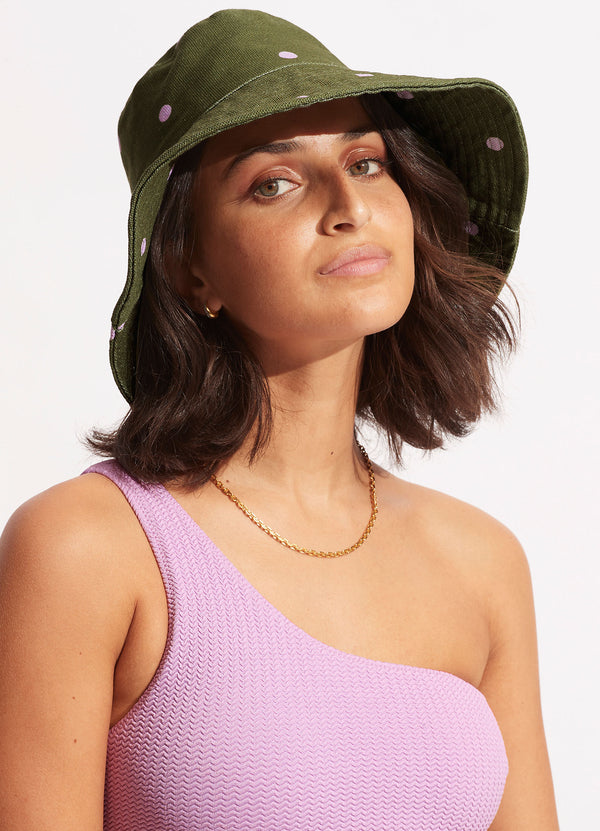 Paradise Spot Bucket Hat - Avocado
