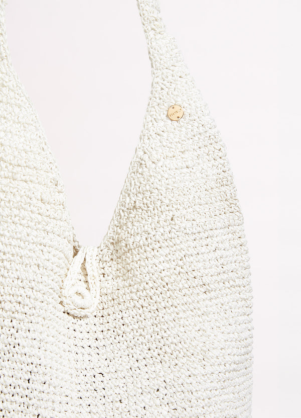 Cocoon Woven Tote - White