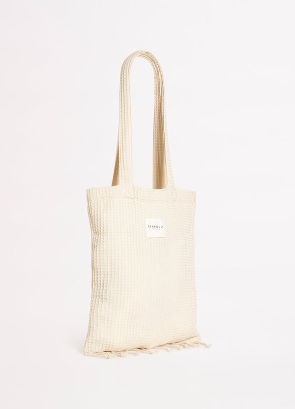 Waffle Towel & Tote Set - Sand