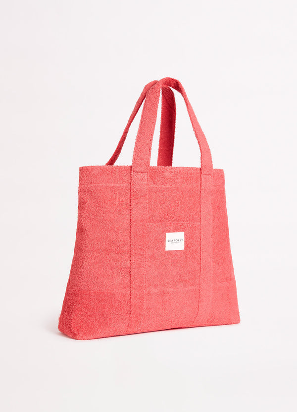 Terry Beach Tote - Sun Kissed Coral