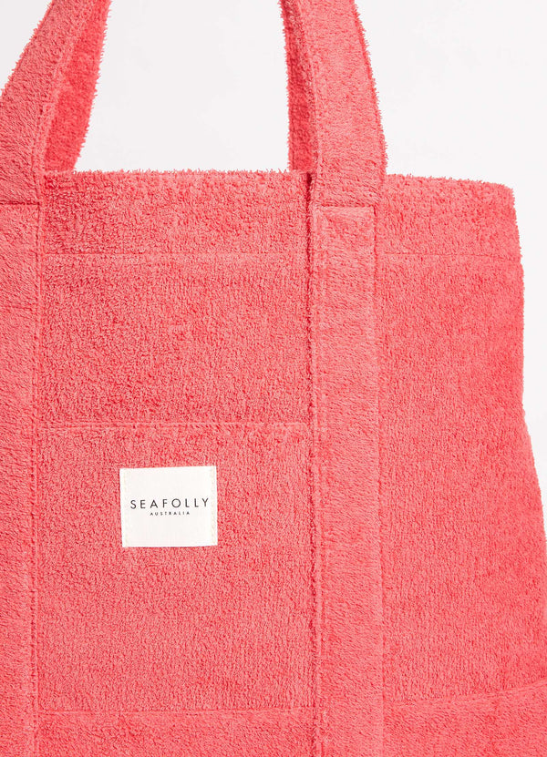 Terry Beach Tote - Sun Kissed Coral