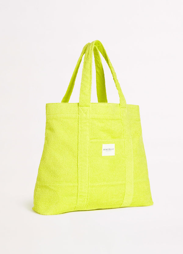 Terry Beach Tote - Wild Lime