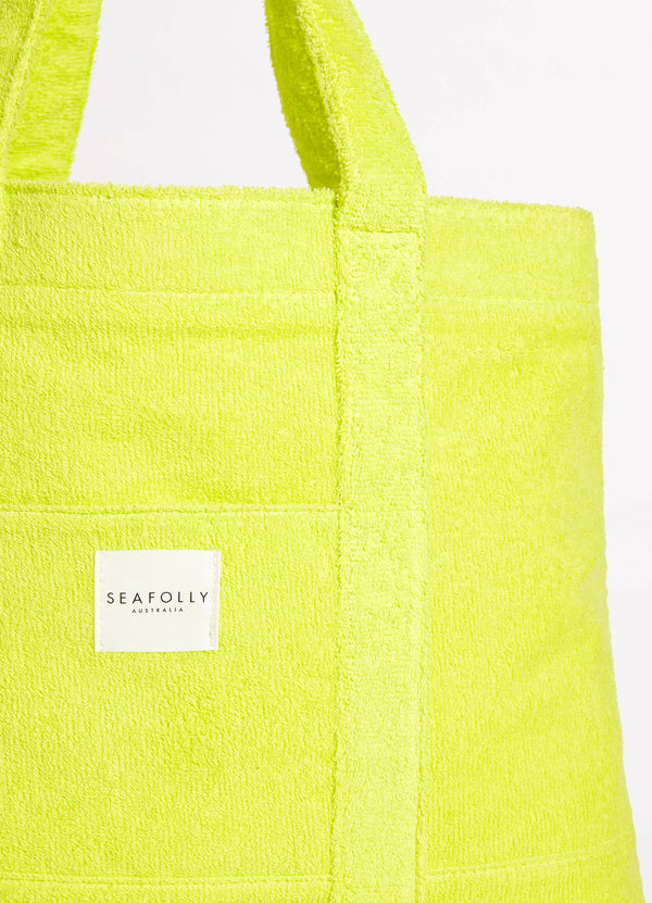 Terry Beach Tote - Wild Lime