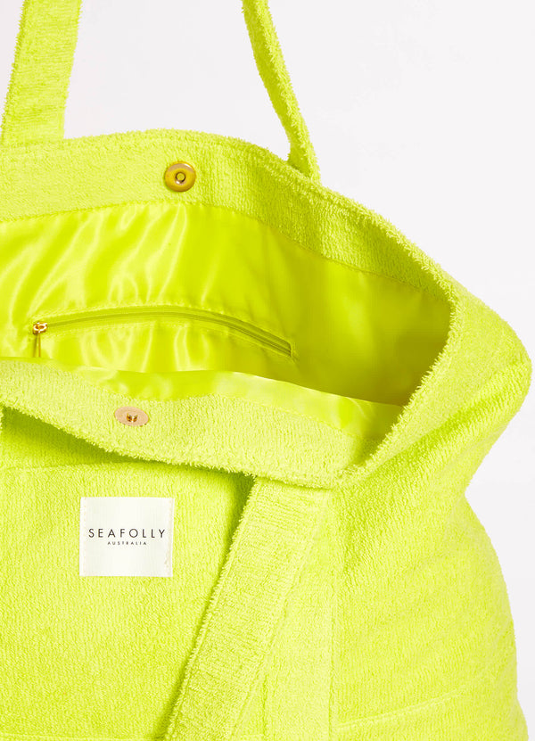 Terry Beach Tote - Wild Lime