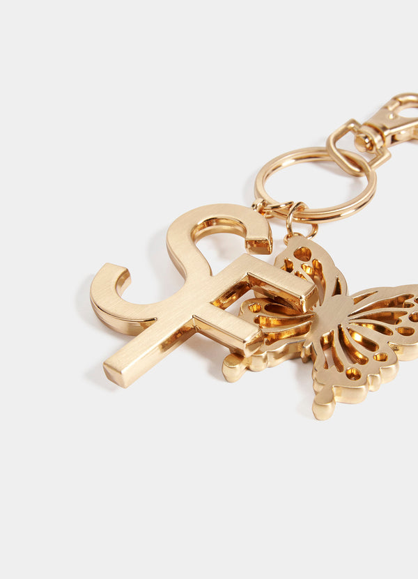 Butterfly Keyring - Brushed Gold