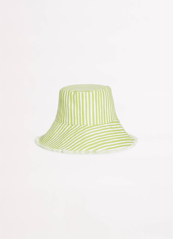 Stripe Bucket Hat - Soft Olive