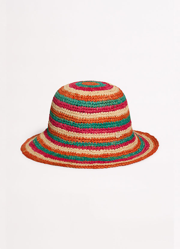 Stripe Woven Hat - Multi